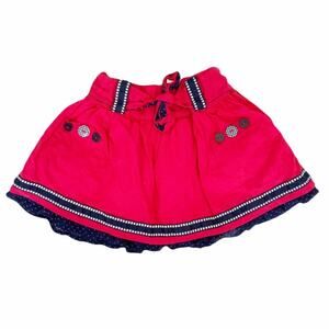 Pumpkin Patch Red Black Skirt Sz 2
